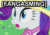 Size: 288x203 | Tagged: safe, imported from derpibooru, screencap, rarity, animated, descriptive noise, female, hat, image macro, meme, solo