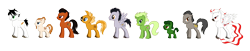 Size: 3248x667 | Tagged: safe, artist:dolphinmoana, imported from derpibooru, pony creator, dragon warrior, furious five, furious six, kung fu panda, kung fu pony, lord shen, master crane, master mantis, master monkey, master po, master tigress, master viper, ponified, shifu, tai lung