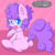 Size: 3600x3600 | Tagged: artist needed, safe, artist:flowertartanon, imported from derpibooru, oc, oc only, oc:flowertart, mothpony, original species, angry, blushing, cute, ear fluff, female, filly, frown, glare, looking at you, looking back, looking back at you, open mouth, raised hoof, sitting, solo