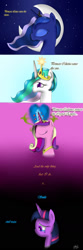 Size: 516x1548 | Tagged: safe, artist:jorge123esp, imported from derpibooru, princess cadance, princess celestia, princess luna, twilight sparkle, alicorn, pony, season 4, twilight's kingdom, alicorn tetrarchy, comic, sad, twilight sparkle (alicorn)