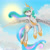 Size: 2900x2900 | Tagged: safe, artist:digitalcyn, imported from derpibooru, princess celestia, female, flying, solo, sun