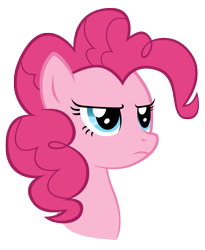 Size: 4081x4967 | Tagged: safe, artist:eugene-joe-c, imported from derpibooru, pinkie pie, absurd resolution, female, simple background, solo, transparent background, unamused, vector