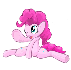 Size: 591x579 | Tagged: safe, artist:okara, imported from derpibooru, pinkie pie, female, pixiv, solo