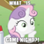 Size: 500x500 | Tagged: safe, imported from derpibooru, sweetie belle, achievement hunter, exploitable meme, female, forced meme, gavin free, image macro, meme, solo, sudden clarity sweetie belle, text, wrong meme