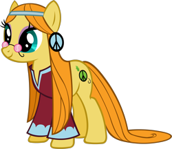 Size: 3000x2595 | Tagged: safe, artist:doctor-g, idw, imported from derpibooru, wheat grass, earth pony, pony, female, hippie, idw showified, long mane, long tail, mare, peace symbol, simple background, solo, transparent background, vector