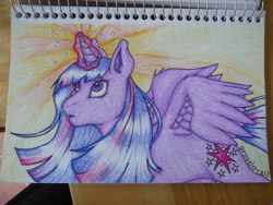 Size: 1024x768 | Tagged: safe, artist:aroselovell, imported from derpibooru, twilight sparkle, alicorn, pony, female, mare, solo, traditional art, twilight sparkle (alicorn)