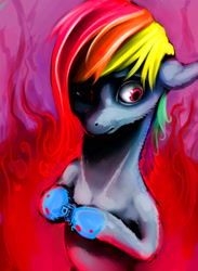 Size: 1234x1685 | Tagged: safe, artist:sharpieboss, imported from derpibooru, rainbow dash, female, solo