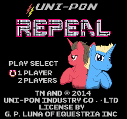 Size: 256x240 | Tagged: safe, imported from derpibooru, oc, oc only, fan game, game, nintendo, nintendo entertainment system, repeal, video game