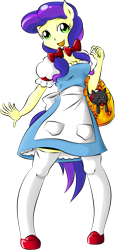 Size: 605x1320 | Tagged: safe, artist:taekwon-magic, imported from derpibooru, oc, oc only, oc:peach heart, anthro, dorothy, dorothy gale, solo, the wizard of oz, toto