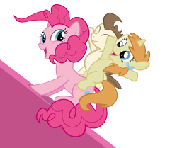 Size: 1067x893 | Tagged: safe, artist:avisola, imported from derpibooru, pinkie pie, pound cake, pumpkin cake, cake twins, colt, cute, filly, older, simple background, sliding, transparent background