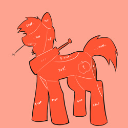 Size: 3000x3000 | Tagged: safe, artist:cold-blooded-twilight, imported from derpibooru, big macintosh, earth pony, pony, collar, cute, eeyup, male, nope, outline, petting, solo, stallion, straw in mouth, wheat