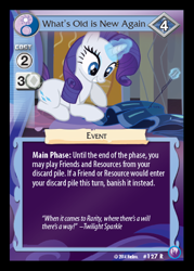 Size: 342x477 | Tagged: safe, imported from derpibooru, rarity, canterlot nights, ccg, enterplay, female, mlp trading card game, solo