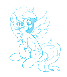 Size: 800x912 | Tagged: safe, artist:mrs1989, imported from derpibooru, derpy hooves, pegasus, pony, female, mare, monochrome, simple background, solo