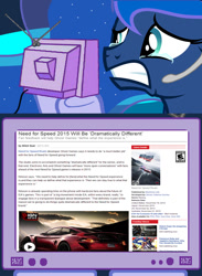 Size: 562x769 | Tagged: safe, imported from derpibooru, princess luna, gamer luna, butthurt, exploitable meme, meme, obligatory pony, tv meme