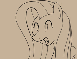 Size: 1017x786 | Tagged: safe, artist:eggrole7, imported from derpibooru, fluttershy, female, lineart, solo