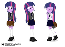 Size: 1050x750 | Tagged: safe, artist:dm29, imported from derpibooru, twilight sparkle, equestria girls, blushing, clothes, equestria academy, female, school uniform, schoolgirl, solo