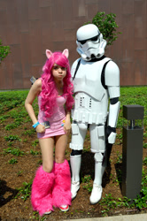 Size: 729x1096 | Tagged: safe, artist:hollywoodenvy, imported from derpibooru, pinkie pie, human, cosplay, irl, irl human, photo, star wars, stormtrooper