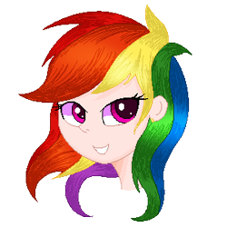 Size: 300x300 | Tagged: safe, artist:kas92, imported from derpibooru, rainbow dash, human, female, humanized, solo