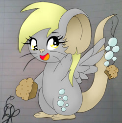 Size: 584x586 | Tagged: safe, artist:derpfacederpy, imported from derpibooru, derpy hooves, mouse, derpy mouse, female, mousified, solo, species swap, transformice