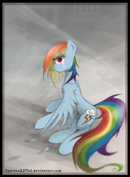 Size: 2448x3318 | Tagged: safe, artist:spartane27lol, imported from derpibooru, rainbow dash, crying, female, sad, solo