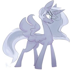 Size: 502x494 | Tagged: safe, imported from derpibooru, princess luna, discorded, female, simple background, solo