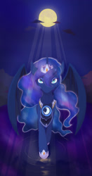 Size: 1000x1910 | Tagged: dead source, safe, artist:u-okka, imported from derpibooru, princess luna, female, solo