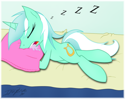 Size: 3053x2417 | Tagged: safe, artist:iflysna94, imported from derpibooru, lyra heartstrings, drool, female, sleeping, snoring, solo, zzz