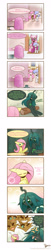 Size: 891x4333 | Tagged: safe, artist:howxu, imported from derpibooru, fluttershy, queen chrysalis, hydra, comic:chrysalis's fluttered adventure, blushing, chrysalis's fluttered adventure, chrysashy, comic, multiple heads