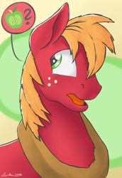 Size: 778x1129 | Tagged: safe, artist:lardon-draconis, imported from derpibooru, big macintosh, earth pony, pony, male, solo, stallion