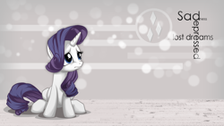 Size: 1920x1080 | Tagged: dead source, safe, artist:ahmedooy, artist:mysticalpha, imported from derpibooru, rarity, bubble, cutie mark, female, sad, solo, vector, wallpaper