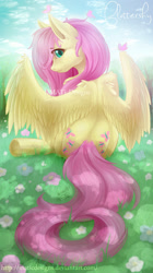 Size: 840x1500 | Tagged: safe, artist:maticdesigns, imported from derpibooru, fluttershy, beautiful, female, looking back, solo, underhoof