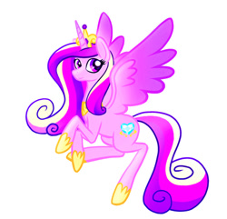 Size: 500x482 | Tagged: safe, artist:gingersnap913, deleted from derpibooru, imported from derpibooru, princess cadance, alicorn, pony, female, mare, simple background, smiling, solo, white background