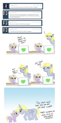 Size: 500x1000 | Tagged: safe, imported from derpibooru, derpy hooves, dinky hooves, pegasus, pony, ask dinkydoo, ask, comic, computer, female, mare, sex education, tumblr