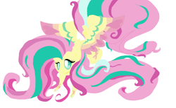 Size: 1760x1084 | Tagged: safe, artist:angelstar000, imported from derpibooru, fluttershy, female, rainbow power, solo