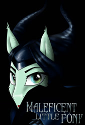 Size: 800x1186 | Tagged: safe, artist:namygaga, imported from derpibooru, pony, disney, maleficent, ponified, poster, solo