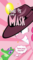 Size: 449x800 | Tagged: safe, artist:dan232323, imported from derpibooru, gummy, pinkie pie, crossover, duo, movie poster, the mask