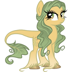 Size: 2048x2048 | Tagged: safe, artist:rainjay-xx, imported from derpibooru, oc, oc only, oc:leavella, classical unicorn, augmented tail, leaf, leonine tail, solo