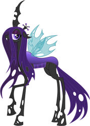 Size: 1103x1543 | Tagged: safe, artist:zimvader42, imported from derpibooru, oc, oc only, oc:princess nymph, changeling, changeling queen, changeling oc, changeling queen oc, female, purple changeling, simple background, solo, transparent background, vector