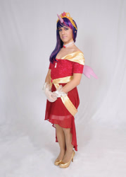 Size: 1200x1680 | Tagged: safe, artist:taiki-chan, imported from derpibooru, twilight sparkle, human, animenext, clothes, coronation dress, cosplay, crossdressing, dress, irl, irl human, photo, solo, twilight sparkle (alicorn)