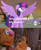 Size: 424x518 | Tagged: safe, edit, edited screencap, imported from derpibooru, screencap, twilight sparkle, alicorn, pony, twilight's kingdom, exploitable meme, female, fozzie bear, hub logo, hubble, male, mare, meme, mr bimbo, mr thimble, muppet treasure island, the muppets, twilight sparkle (alicorn), who destroyed twilight's home