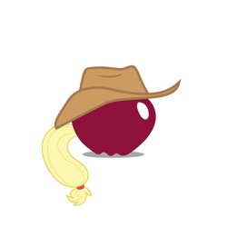 Size: 1000x1000 | Tagged: artist needed, safe, imported from derpibooru, applejack, apple, applejack's hat, character parody, hat, that pony sure does love apples