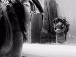 Size: 2560x1920 | Tagged: safe, artist:crucifythewolf, imported from derpibooru, twilight sparkle, grayscale, irl, mirror, monochrome, photo, photography, plushie, reflection