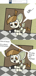 Size: 1280x2687 | Tagged: safe, artist:fillerartist, imported from derpibooru, featherweight, ask, camera, featherbot, featherbot answers, male, solo, speech bubble, tumblr