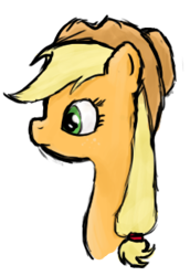 Size: 219x319 | Tagged: safe, artist:mang, imported from derpibooru, applejack, female, profile, simple background, sketch, solo, transparent background