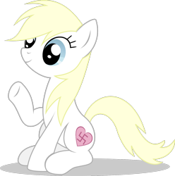 Size: 1348x1361 | Tagged: safe, artist:seniorpanda, imported from derpibooru, oc, oc only, oc:aryanne, earth pony, pony, blonde, female, heart, mare, nazi, plot, simple background, sitting, smiling, solo, swastika, transparent background, vector