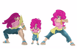 Size: 4419x2797 | Tagged: safe, artist:sonson-sensei, imported from derpibooru, pinkie pie, human, female, humanized, one piece, pinkamena diane pie, sandals, solo