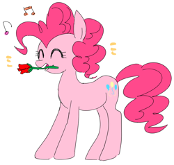 Size: 890x849 | Tagged: safe, artist:dyql11, imported from derpibooru, pinkie pie, female, pixiv, rose, solo