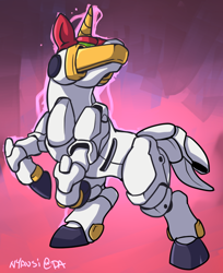 Size: 654x800 | Tagged: safe, artist:vertizontal, imported from derpibooru, pony, fuunsaiki, g gundam, gundam, mecha, ponified, solo