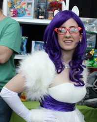 Size: 1623x2048 | Tagged: artist needed, safe, artist:candidecoating, imported from derpibooru, rarity, human, clothes, cosplay, evening gloves, glasses, glasses rarity, irl, irl human, photo, solo