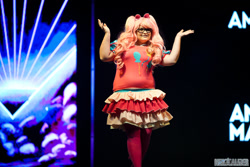 Size: 1024x683 | Tagged: safe, imported from derpibooru, pinkie pie, human, 2014, anime matsuri, anime matsuri 2014, convention, cosplay, glasses, irl, irl human, photo, solo, stage